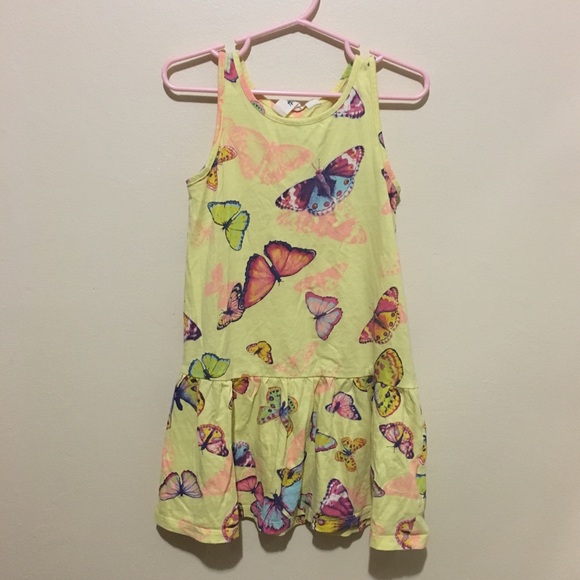 H M Dresses H M Girls Dress Yellow Butterflies Poshmark
